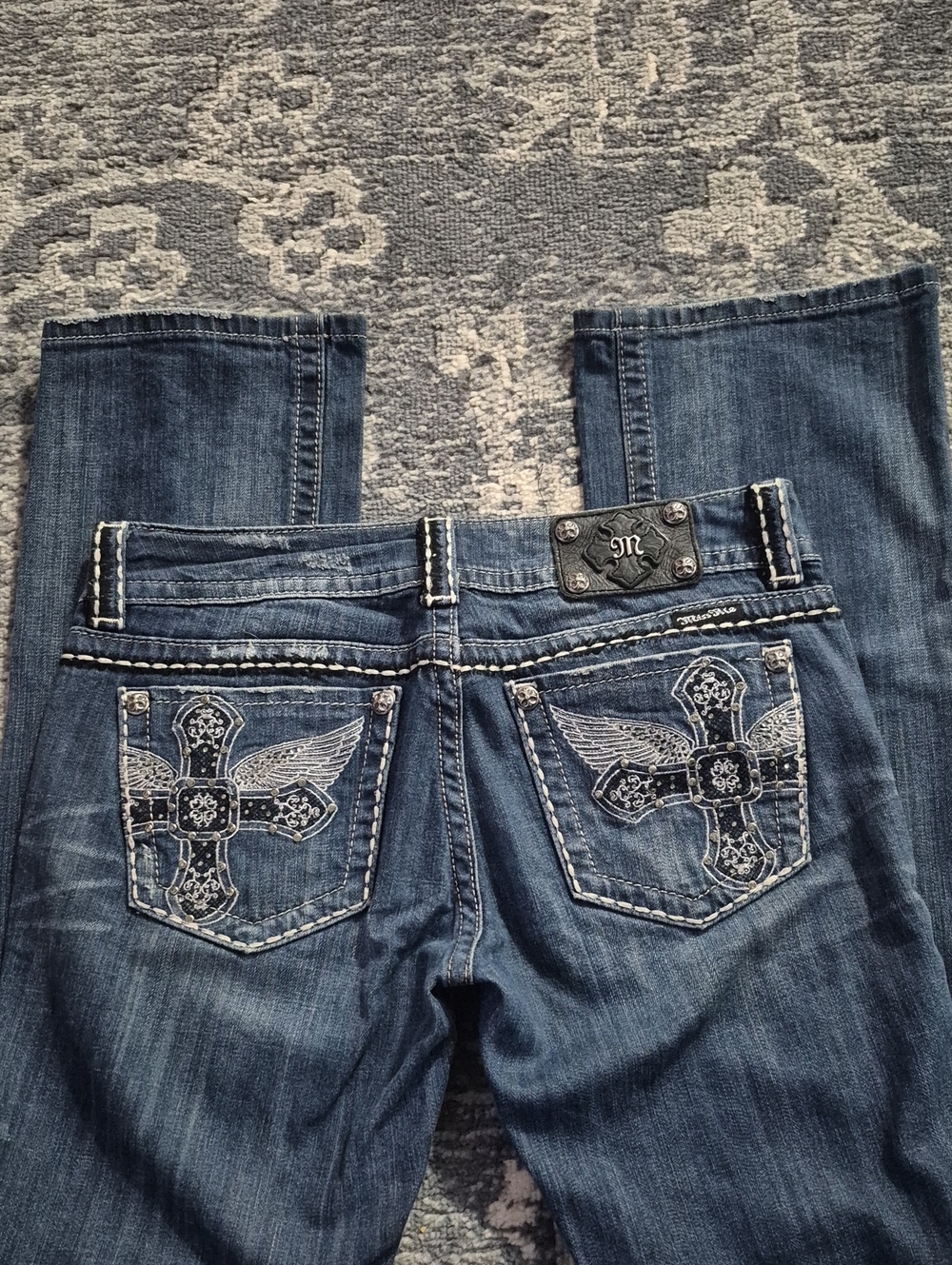 Miss Me Bootcut 30 Cross And Wing Detail